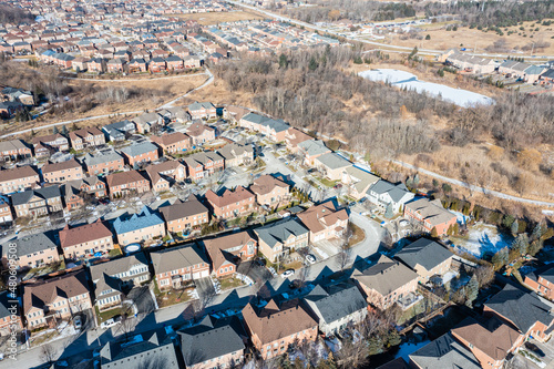 Durham Residential area Westney and Rossland rd ajaxdrone view homes houses and suburban area 