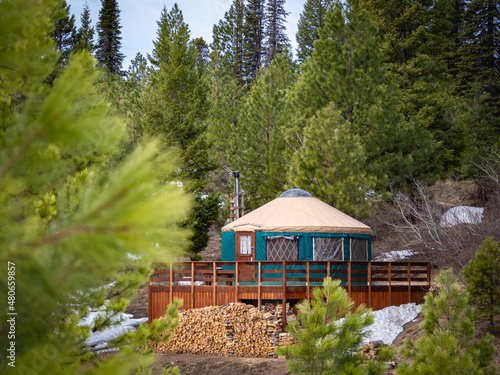 Backcountry Yurt Cabin in the Woods