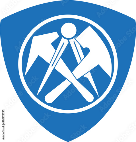 Dachdeckerwerkzeuge, Wappen, Werkzeuge, Dachdecker Logo, Icon