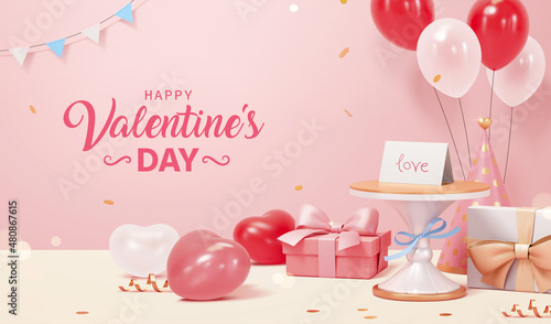 Valentine's Day love letter scene