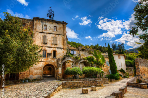 Bell Tower by the City Square of Oppede-le-Vieux, Provence, France