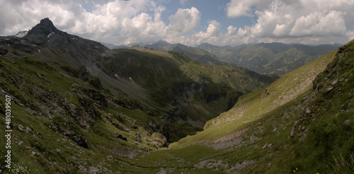 Terrain of the 5-lakes walk on the Pizol, Swiss Alps