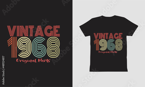 Vintage 1968 t shirt design.