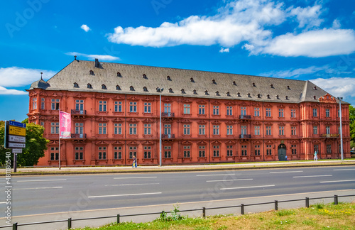 Beautiful view of the Electoral Palace in Mainz from the northeast. It is the former city Residenz of the Archbishop of Mainz and one of the of the last examples of German Renaissance architecture.