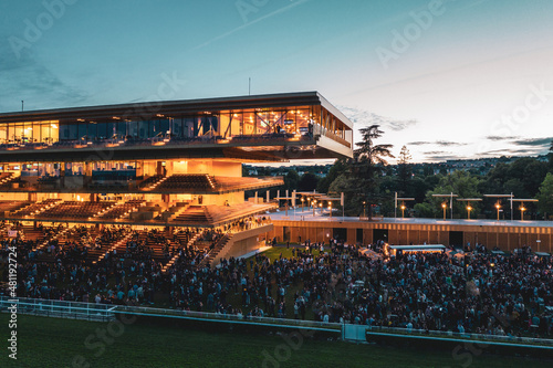 hippodrome seats at night