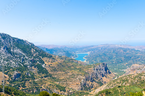 Crete mountain landscape, top view.