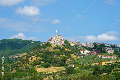 Landscape in Campobasso province, Molise, Italy. View of Guardialfiera