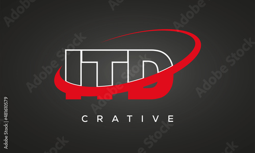 ITD creative letters logo with 360 symbol Logo design