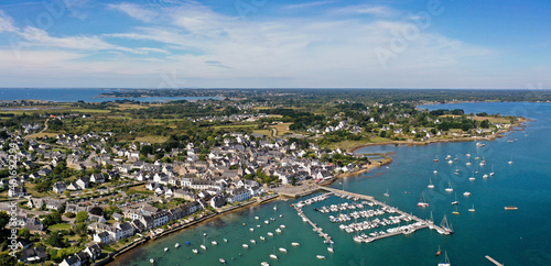 aerial view of the french city of Locmariaquer