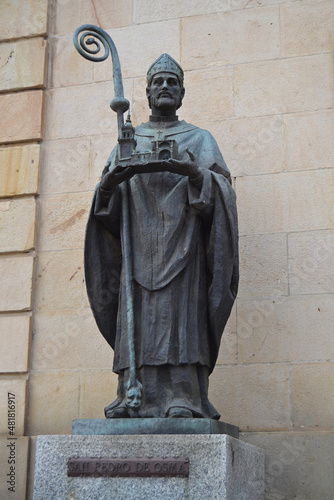 SORIA, Spain - 26 September 2012: Statue in homage to San Pedro de Osma