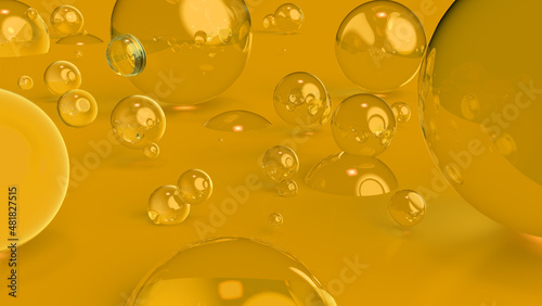 Quantuum | Glass spheres abstract 3d concept
