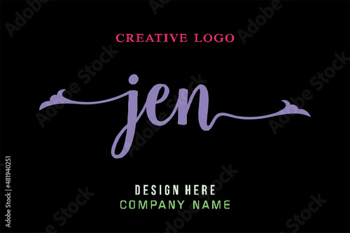 JEN lettering logo is simple, easy to understand and authoritative