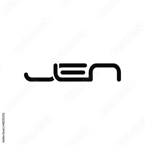 JEN Letter Initial Logo Design Template Vector Illustration