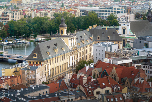 Aerial view of University of Wroclaw and Collegium Maximum - Wroclaw, Poland