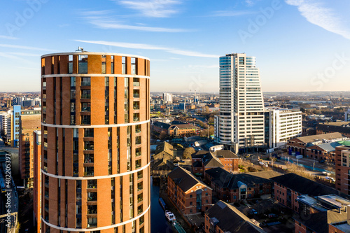 Aerial view of Candle House and Bridgewater Place in Leeds