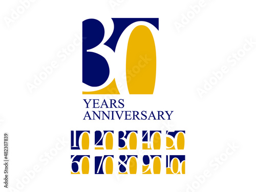Anniversary celebration Logo Colletions Template 