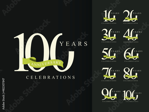 Anniversary celebration Logo Colletions Template 