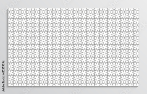Puzzle pieces set. Jigsaw grid. Thinking mosaic game with 30x50 details. Simple background with 1500 separate shapes. Laser cut frame. Bussines banner. Vector illustration.