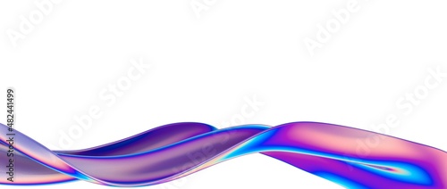 Abstract line fluid colors backgrounds. Trendy Vibrant Fluid Colors. 3d render