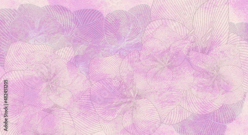 Tło z motywem kwiatów orchidei w odcieniach różu i fioletu. Tekstura przeznaczona do druku na tkaninie, płytkach ceramicznych, ozdobnym papierze oraz jako tło fotograficzne.