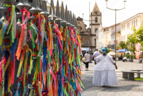 Streets of Pelourinho, historical and cultural place in Salvador, Bahia, Brazil