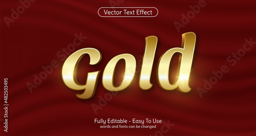 Gold editable text effect template style