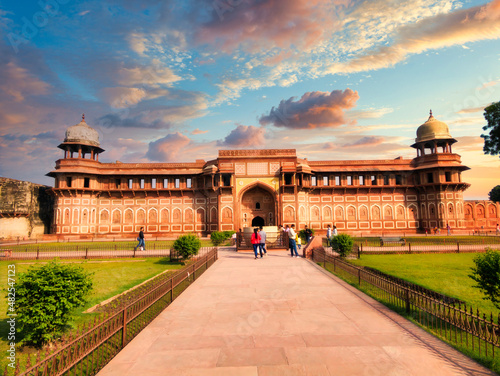 Jahangiri Mahal in Agra Fort. Agra, Uttar Pradesh, India