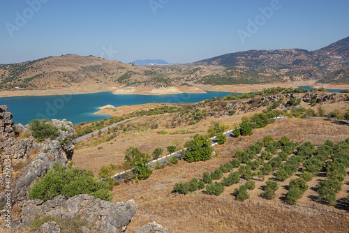 The reservoir at the limits of Zahara de la Sierra, seen from the outlook just outside the village