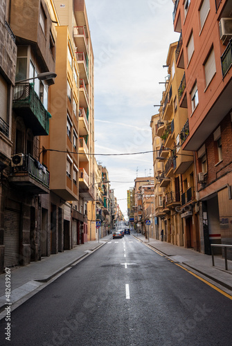 Quiet Spanish street in the morning