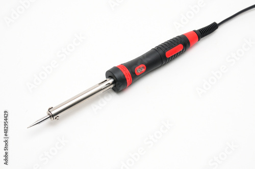 Soldering iron for electricians on a white background