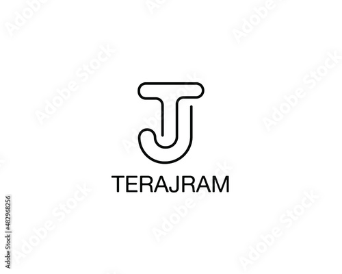 Abstract Letters TJ or JT logo template ,fully vector and customized logo design