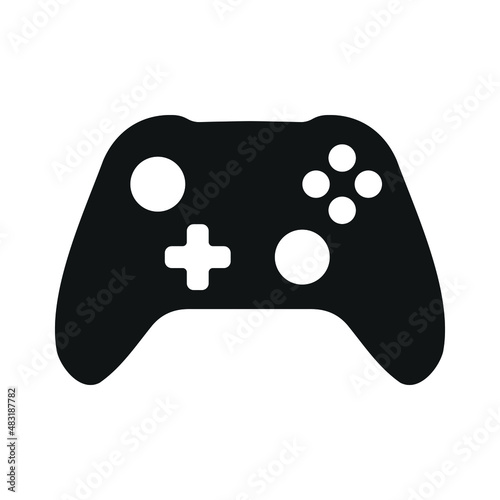 Video game controller wireless gamepad icon vector illustration silhouette