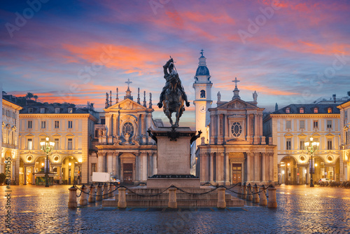 Piazza San Carlo, Turin, Italy