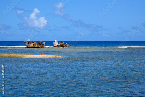 shipwreck caused by tsunami 2009 in Samoa