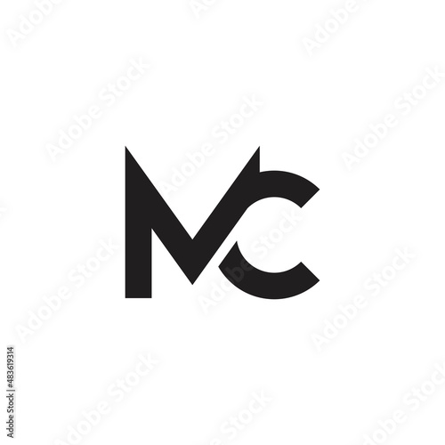 MC or CM letter logo design.