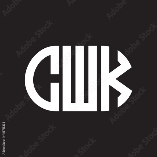 CWK letter logo design on black background. CWK creative initials letter logo concept. CWK letter design.