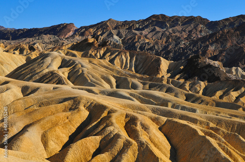 The spectacular geological wonderland surrrounding Zabriskie Point, Death Valley National Park, California, USA