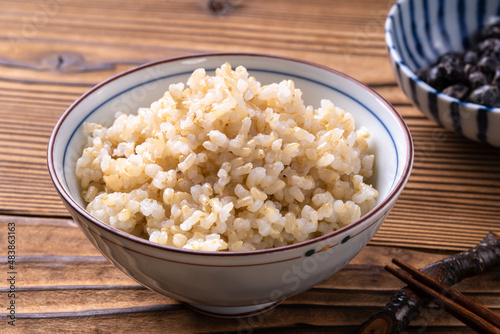 玄米ご飯と黒豆納豆