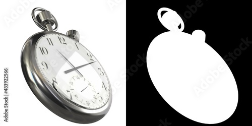 3D rendering illustration of a pocketwatch