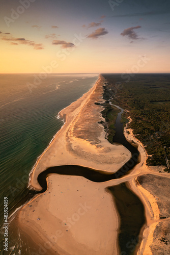 Courant du huchet landes vue du ciel