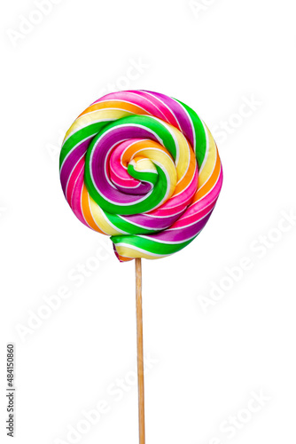 colorful lollipop isolated on white