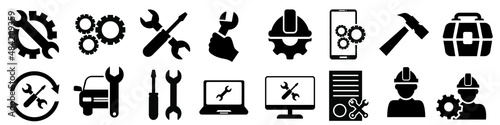 Repair icon vector set. tool illustration sign collection. Service center symbol.