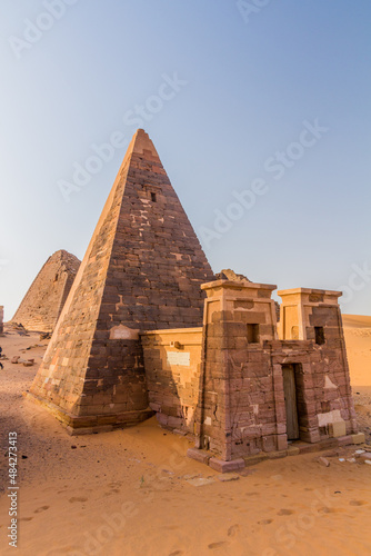View of Meroe pyramids, Sudan
