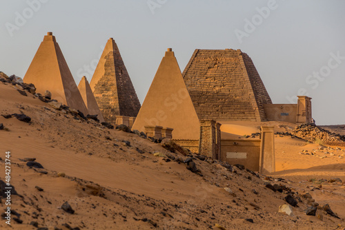 View of Meroe pyramids, Sudan