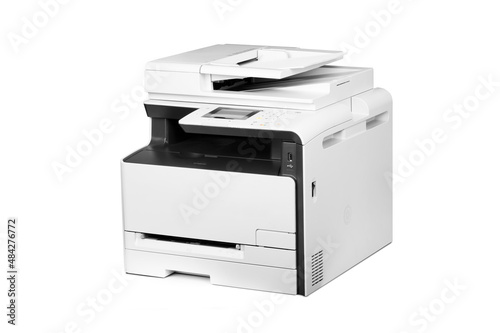 Business Smart Laser Multifunction Printer Isolated on White