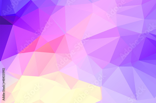 Abstract triangulation geometric pink and gold background