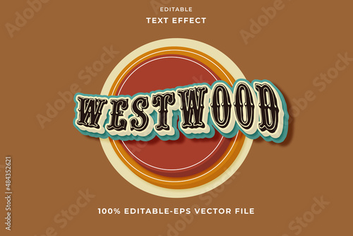 EDITABLE TEXT EFFECT WEST WOOD