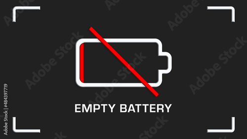 Empty Battery Screen Graphic