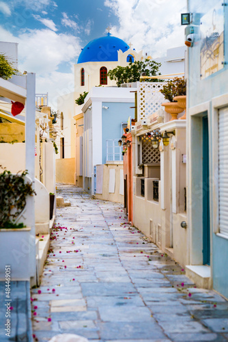white houses on santorini island greece