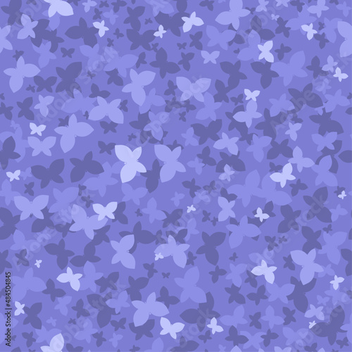Magic purple background with fluttering butterflies that scatter in different directions for texture and wrapping paper
